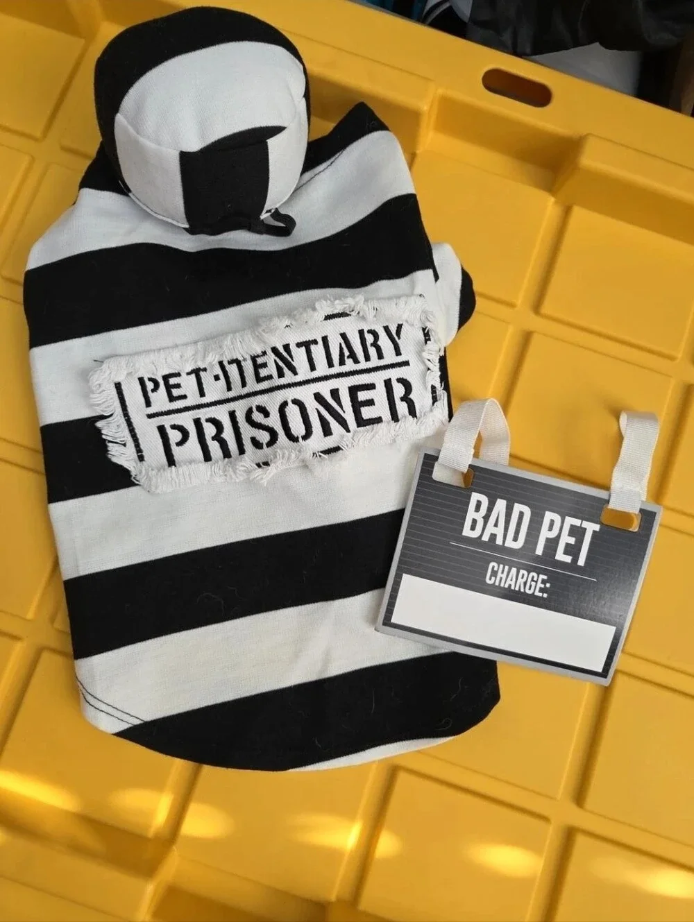 Pet Tentiary Prisoner Black & White Pet Costume